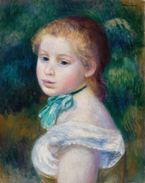 Head of Young Girl by Pierre-Auguste Renoir Oil Painting