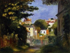 House and Figure Among the Trees by Pierre-Auguste Renoir Oil Painting