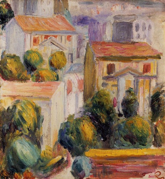 Main Product Photo of House at Cagnes Painting by Pierre-Auguste Renoir