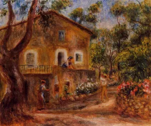 House in Collett at Cagnes by Pierre-Auguste Renoir - Oil Painting Reproduction