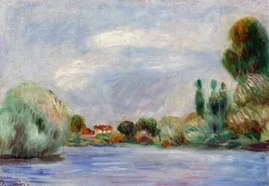 House on the River by Pierre-Auguste Renoir - Oil Painting Reproduction