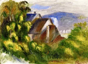 Houses Among the Trees by Pierre-Auguste Renoir - Oil Painting Reproduction