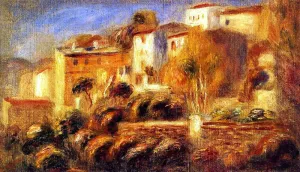 Houses at Cagnes II by Pierre-Auguste Renoir - Oil Painting Reproduction