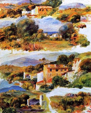 Houses at Cagnes III by Pierre-Auguste Renoir Oil Painting