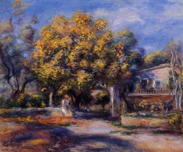 Main Product Photo of Houses at Cagnes Painting by Pierre-Auguste Renoir
