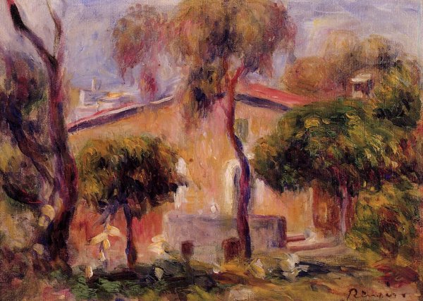 Main Product Photo of Houses in Cagnes Painting by Pierre-Auguste Renoir