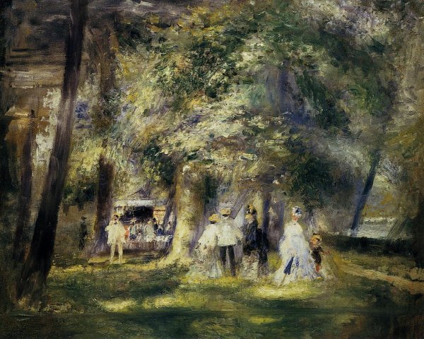 In St Cloud Park by Pierre-Auguste Renoir - Hand-Painted Oil Painting Reproduction