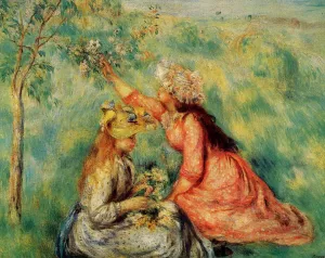 In the Fields painting by Pierre-Auguste Renoir