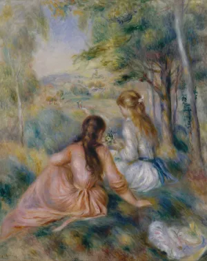 In the Meadow by Pierre-Auguste Renoir Oil Painting