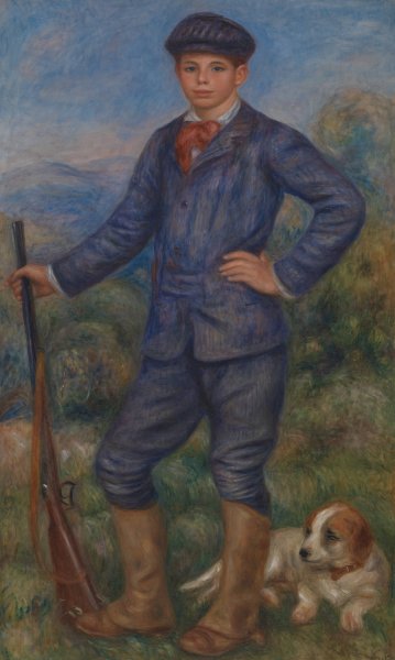 Jean as a Huntsman  by Pierre-Auguste Renoir - Hand-Painted Oil Painting Reproduction