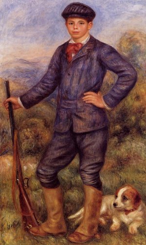 Jean Renoir as a Hunter by Pierre-Auguste Renoir Oil Painting