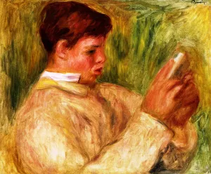 Jean Renoir Reading by Pierre-Auguste Renoir - Oil Painting Reproduction
