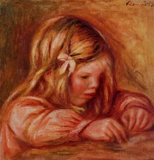 Jean Renoir Writing by Pierre-Auguste Renoir Oil Painting