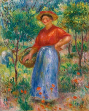 Jeune Fille Au Panier by Pierre-Auguste Renoir Oil Painting