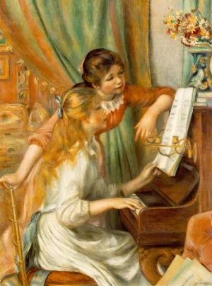 Jeunes Filles au Piano Girls at the Piano Oil painting by Pierre-Auguste Renoir