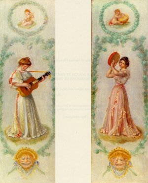 La Musique Two Paintings by Pierre-Auguste Renoir Oil Painting