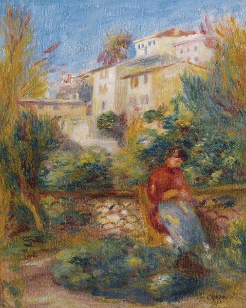 Main Product Photo of La Terrasse a Cagnes  Painting by Pierre-Auguste Renoir