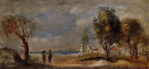 Landscape after Corot by Pierre-Auguste Renoir - Oil Painting Reproduction