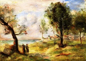 Landscape After Corot by Pierre-Auguste Renoir - Oil Painting Reproduction