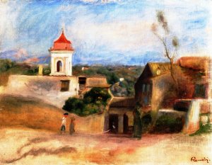 Landscape and Chapel by Pierre-Auguste Renoir Oil Painting
