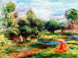 Landscape at Cagnes Oil painting by Pierre-Auguste Renoir