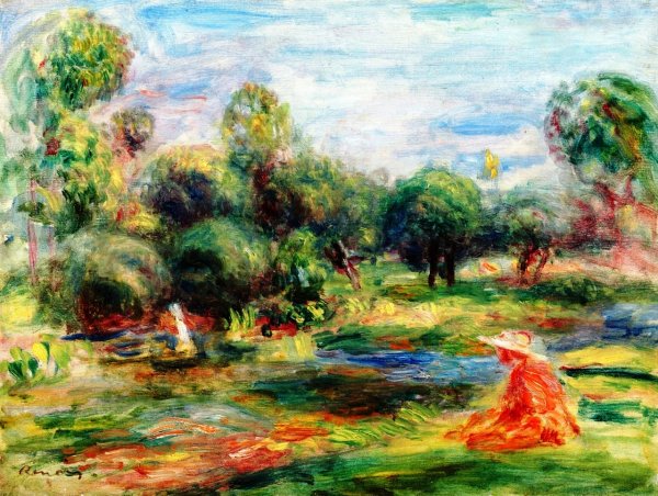 Landscape at Cagnes by Pierre-Auguste Renoir - Hand-Painted Oil Painting Reproduction