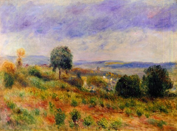 Landscape: Auvers-sur-Oise by Pierre-Auguste Renoir - Hand-Painted Oil Painting Reproduction