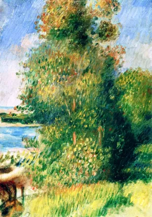 Landscape, Banks of the River by Pierre-Auguste Renoir - Oil Painting Reproduction