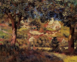 Landscape in La Roche-Guyon by Pierre-Auguste Renoir Oil Painting