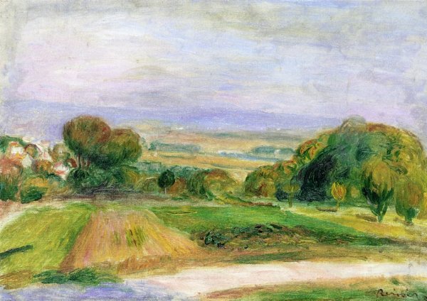 Landscape, Magagnosc by Pierre-Auguste Renoir - Hand-Painted Oil Painting Reproduction