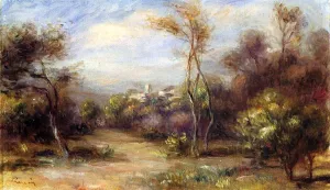 Landscape Near Cagnes by Pierre-Auguste Renoir - Oil Painting Reproduction