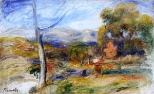 Landscape Near Cagnes by Pierre-Auguste Renoir - Oil Painting Reproduction