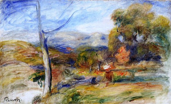 Landscape Near Cagnes by Pierre-Auguste Renoir - Hand-Painted Oil Painting Reproduction