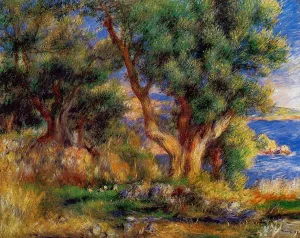 Landscape Near Manton by Pierre-Auguste Renoir - Oil Painting Reproduction