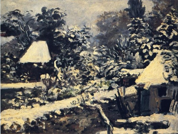 Landscape, Snow Effect by Pierre-Auguste Renoir - Hand-Painted Oil Painting Reproduction