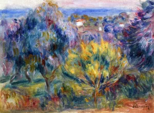 Landscape with a View of the Sea by Pierre-Auguste Renoir - Oil Painting Reproduction