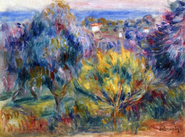 Landscape with a View of the Sea by Pierre-Auguste Renoir - Hand-Painted Oil Painting Reproduction