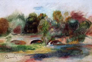 Landscape with Bridge II by Pierre-Auguste Renoir Oil Painting