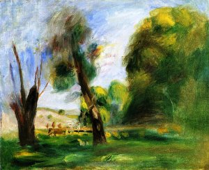 Landscape with Dead Tree by Pierre-Auguste Renoir Oil Painting
