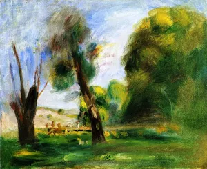 Landscape with Dead Tree by Pierre-Auguste Renoir Oil Painting