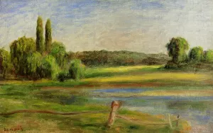 Landscape with Fence by Pierre-Auguste Renoir Oil Painting