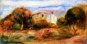 Landscape with House by Pierre-Auguste Renoir - Oil Painting Reproduction