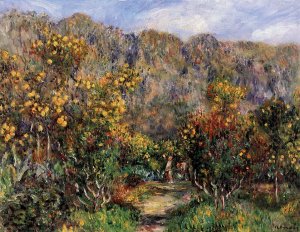 Landscape with Mimosas by Pierre-Auguste Renoir Oil Painting