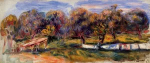 Landscape with Orchard by Pierre-Auguste Renoir Oil Painting