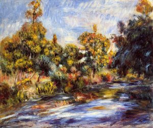 Landscape with River by Pierre-Auguste Renoir Oil Painting