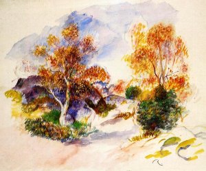 Landscape with Trees by Pierre-Auguste Renoir Oil Painting