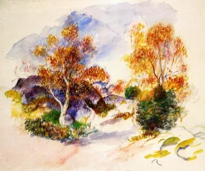 Landscape with Trees Oil painting by Pierre-Auguste Renoir