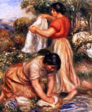 Laundresses by Pierre-Auguste Renoir Oil Painting