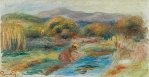 Laveuse Dans Un Paysage by Pierre-Auguste Renoir Oil Painting