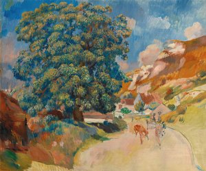 Le Grand Arbre Au Bord De La Route by Pierre-Auguste Renoir Oil Painting